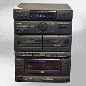 VTG Fisher TAD-M12 6-CD Changer Dual Cassette Stereo Shelf System - Partial Test
